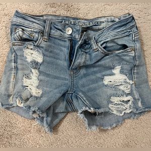 American Eagle Ripped Stretchy Jean Shorts